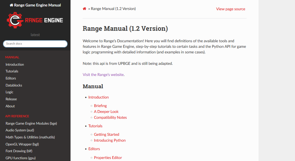 RanGE 1.2 API